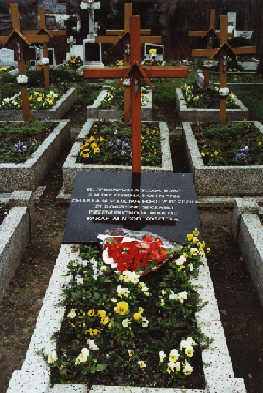 Obecny wygld grobu Sugi Boej S. M. Dulcissimy, na starym brzeskim cmentarzu
