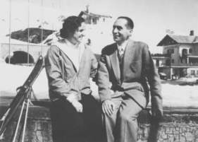 Piotr i Gianna w Sestriere, w kwietniu 1955 r.