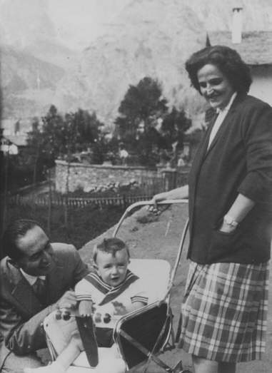 Lato 1957 w Courmajeur z Pierluigi - Gianna oczekuje Marioliny. Fotografia pochodzi z prywatnych zbiorów Krystyny Zając