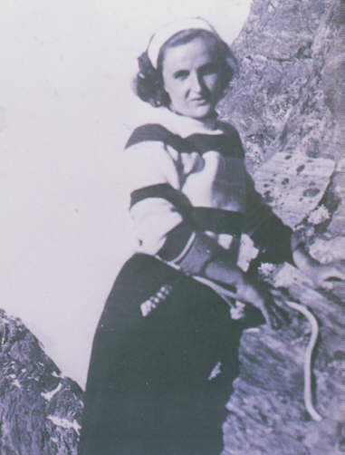 Św. Gianna podczas wspinaczki blisko Aiazzi na Monte Rosa w 1952 r. Fotografia pochodzi z prywatnych zbiorów Krystyny Zając