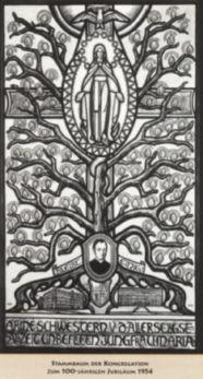 Stammbaum der Kongregation zum 100-jährigen Jubiläum 1954