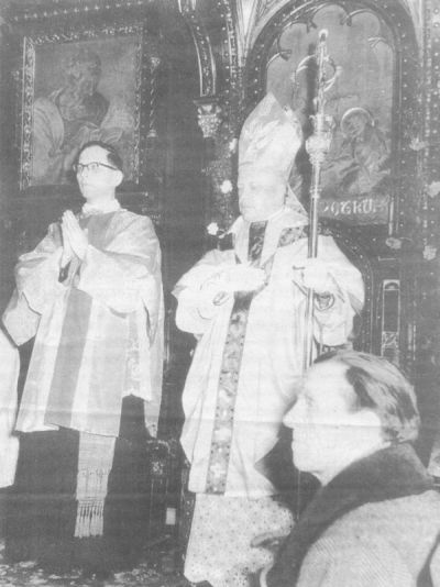 Ingres ks. bp. Ignacego Tokarczuka. Katedra w Przemylu, 6 lutego 1966 r. Fot. archiwum IPN. Opublikowano w 'Naszym Dzienniku', w numerze 44 (2757) z dnia 21 lutego 2007 r.