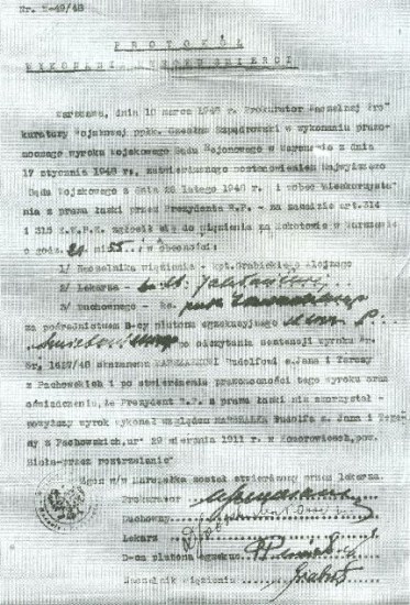 Wyrok wykonania kary śmierci na ks. Rudolfie Marszałku. Opublikowano w 'Naszym Dzienniku', w numerze 116 (2829) z dnia 122 (2835) z dnia 26-27 maja 2007 r.