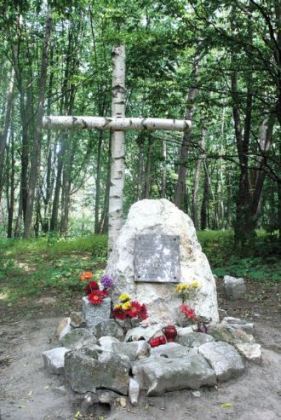 Pomnik wystawiony w 2006 r. ks. Stanisławowi Ziółkowskiemu przez kielczan z inicjatywy Towarzystwa Przyjaciół Karczówki w miejscu tragicznej śmierci kapłana 23 września 1946 r. Fot. T. Krzysztofik. Opublikowano w 'Naszym Dzienniku', w numerze 169 (2882) z dnia 21-22 lipca 2007 r.